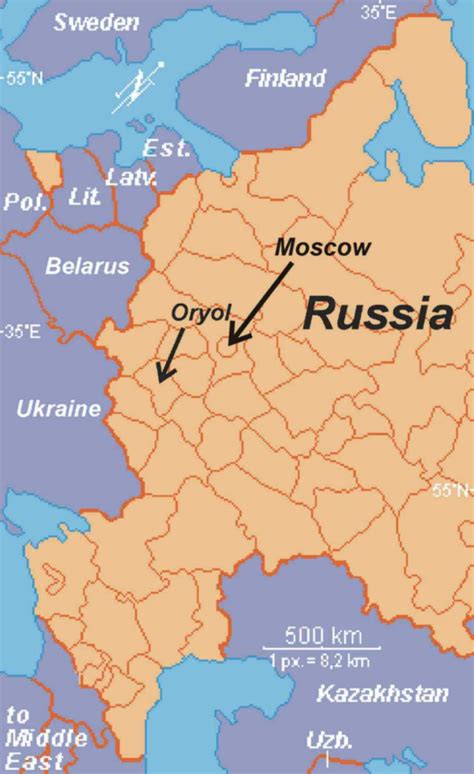 Oryol Maps & Facts :: Don and Ruth Ossewaarde - Missionaries to Russia