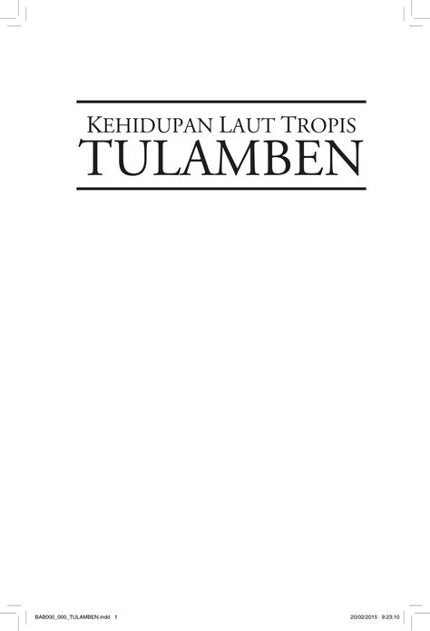 (PDF) Kehidupan Laut Tropis: Tulamben