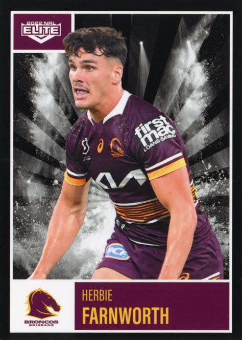 2022 NRL Elite Common Card - Base 004 Herbie Farnworth Brisbane Broncos ...