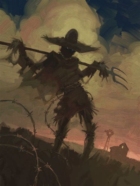 Scarecrow | Scarecrow drawing, Dark fantasy art, Creepy art