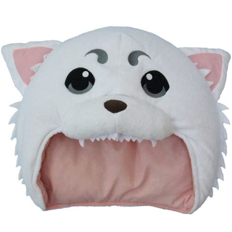 Gintama Sadaharu Hat Plush | Funny Bite Head Soft Anime Cap