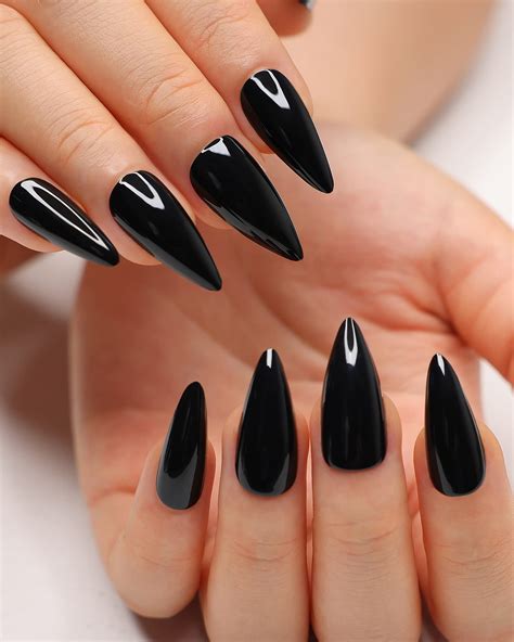 Black Pointy Nails