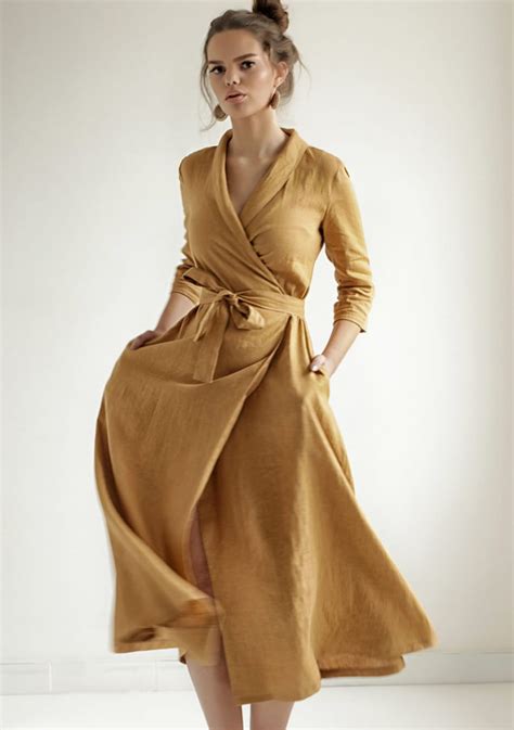 linen dress wrap | Dresses Images 2024