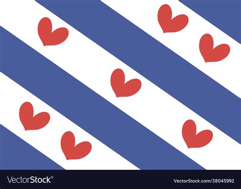 Friesland flag Royalty Free Vector Image - VectorStock