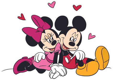 Minnie Hearts Love Cartoon Characters Decors Wall Sticker Art Design ...