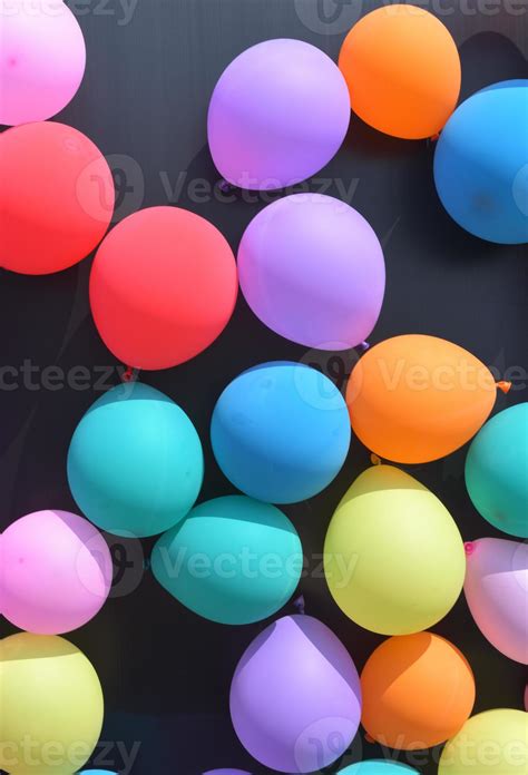 Colorful balloons with celebration and various party confetti 8951560 ...