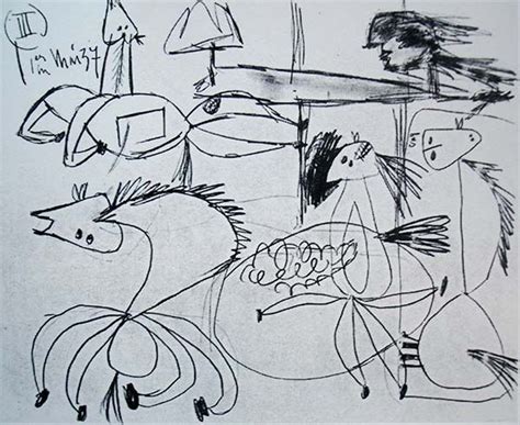 Picasso: Sketch for Guernica no.3: http://www.pablopicassoguernica.com ...