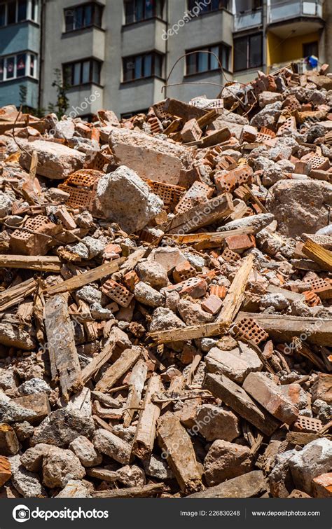 Rubble Demolition Old Building Urban Renewal Project — Stock Photo ...