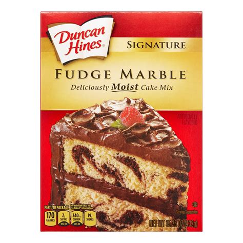 Duncan Hines Signature Layer Cake Mix Fudge Marble 15.25 Oz - Walmart.com