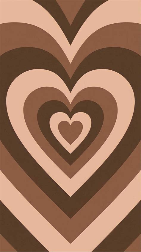 Download Love Aesthetic Brown Hearts Wallpaper | Wallpapers.com