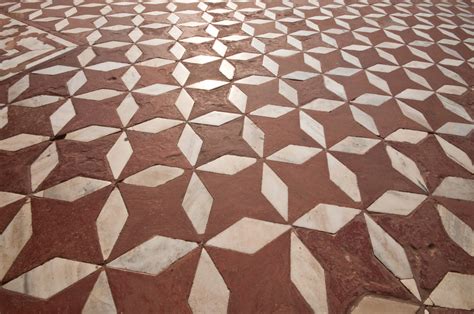 Taj Mahal Floor Pattern - Traditional Indian Tile Design