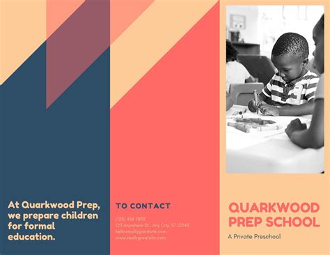 Red Orange School Trifold Brochure - Templates by Canva