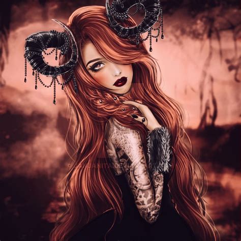 Recolor | Digital art girl, Aries art, Dark fantasy art