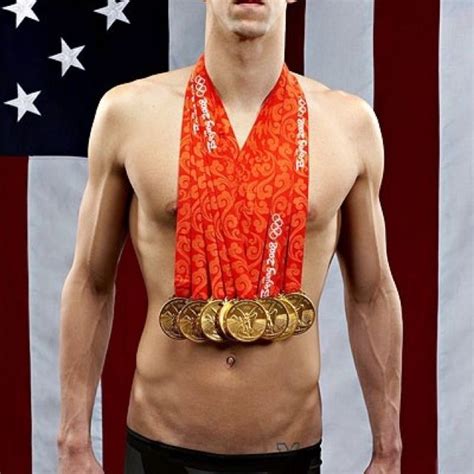 Michael Phelps with his 8 Gold Medals! And more at home..this is a REAL ...