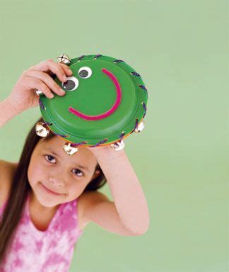 Green Tambourine | Diy instruments, Music crafts, Music instruments kids