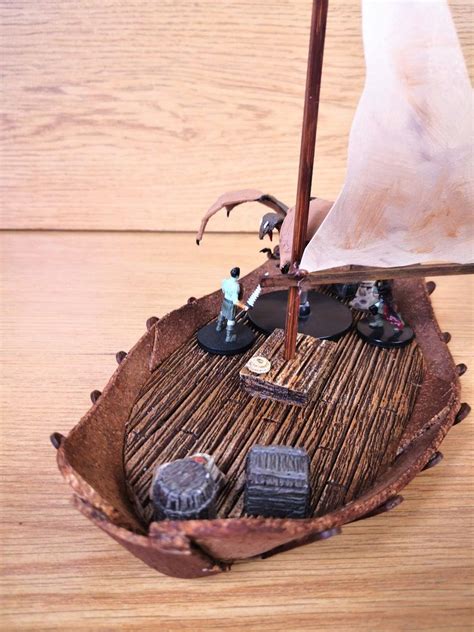 Sailing Boat Miniature For D&D | TTRPG Painted Sailboat | Tabletop Sail ...