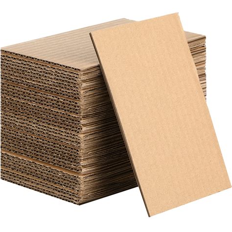 50 Pack Brown Corrugated Cardboard Sheets Flat Cardboard Sheets ...