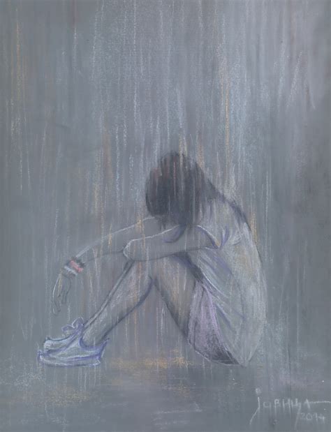 Sad Rain, Drawing by Jovica4art | Artmajeur