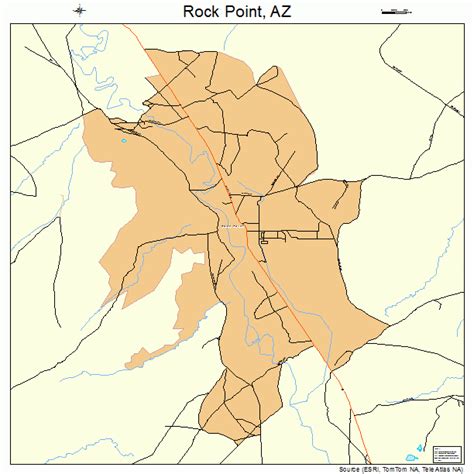 Rock Point Arizona Street Map 0460880