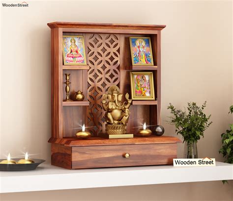 Solid Sheesham Wooden Pooja Mandir Mandap With Gopuram Pooja Cabinet ...