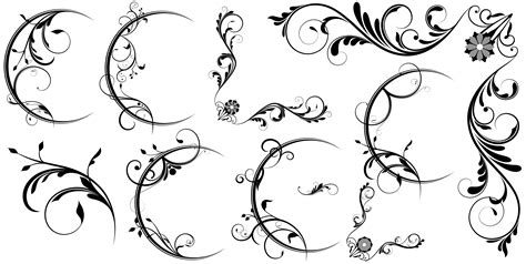 15 Swirl Vector Borders And Frames Images - Free Swirly Vector Frame ...