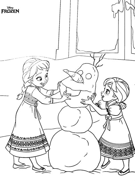 Frozen Anna Elsa Olaf Coloring Page Olaf Coloring Pages Elsa Olaf ...