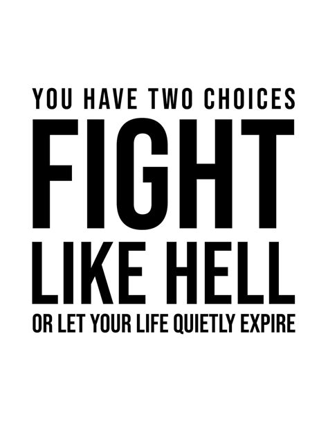 Fight Like Hell motivational poster / inspirational quote / | Etsy