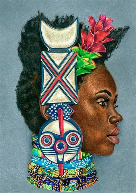 Desenhos inspirados na cultura africana por artista autodidata ...