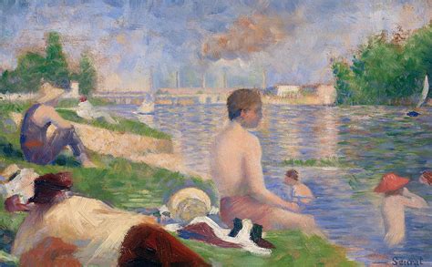 Final Study for Bathers at Asnieres Painting by Georges Seurat - Fine ...