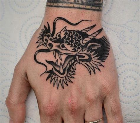 #Dragon #Dragontattoo #traditional #tattoo #incredibletattoos #hand ...