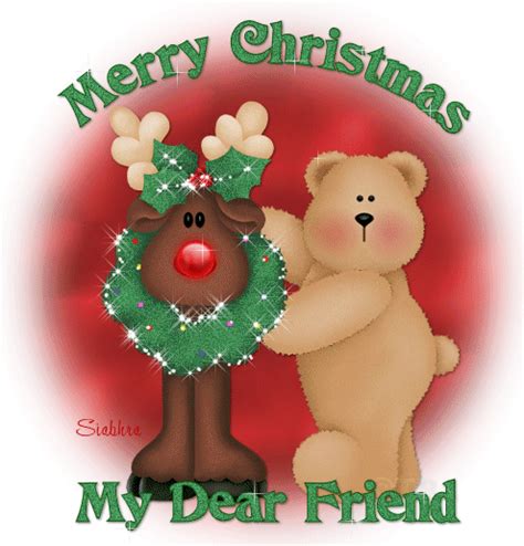 Merry Christmas Dear Friend | Merry christmas friends, Animated ...