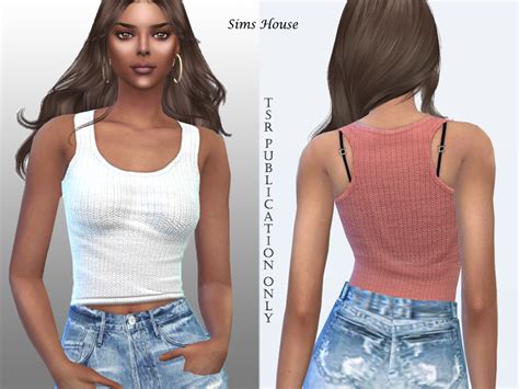 Sims House's Women's T-shirt fitting basic colors | Sims 4 clothing ...