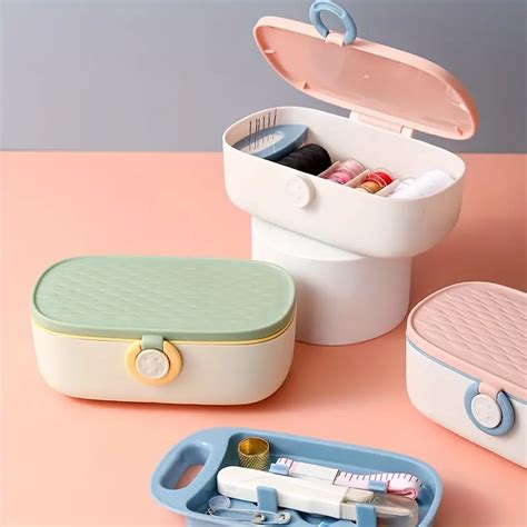 Household Multifunctional Needle And Thread Storage Box - Temu