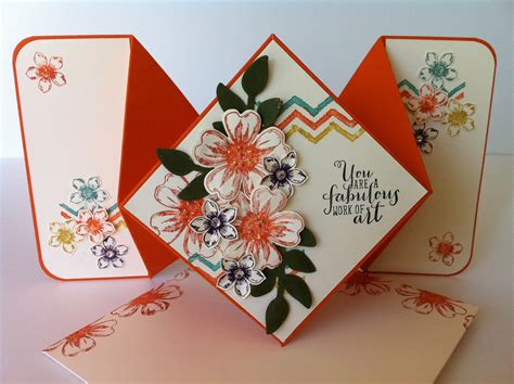 Diamond Fold Card with Matching handmade Envelope. Check out my Video ...