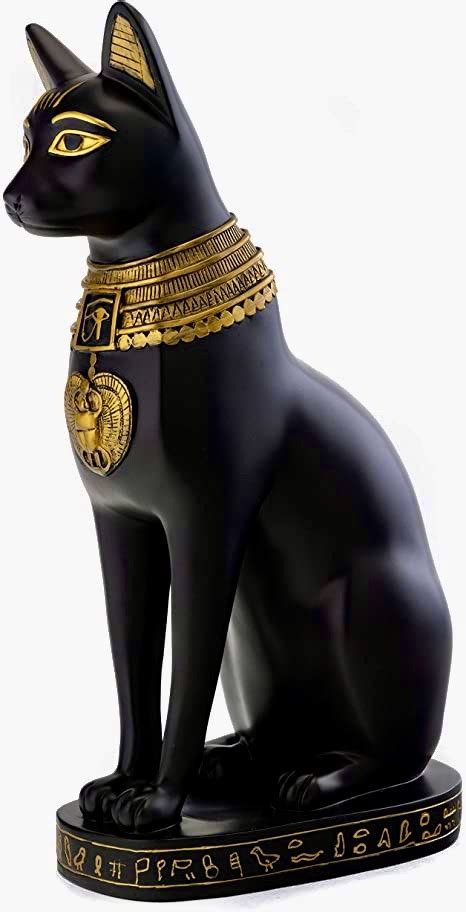 Bastet Goddess Statue (Black and Gold) (Large, 12.25" tall ) - New Moon ...