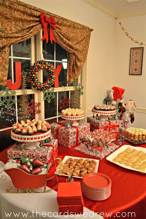 Red and Green Christmas Party | Christmas buffet, Christmas party food ...