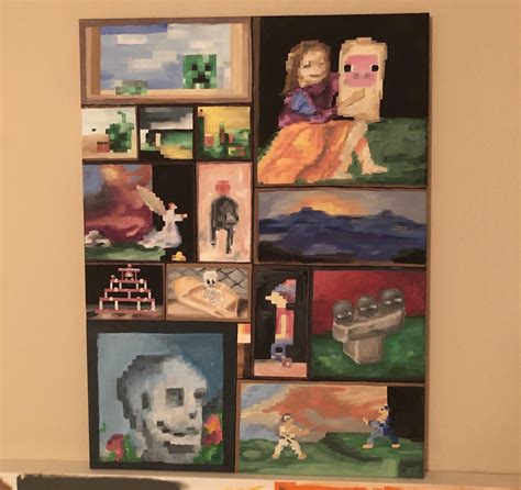 painted a minecraft painting painting! : Minecraft