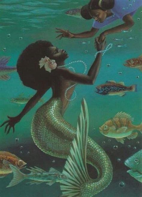 Afro Mermaid | Mermaid art, African american art, Mermaid