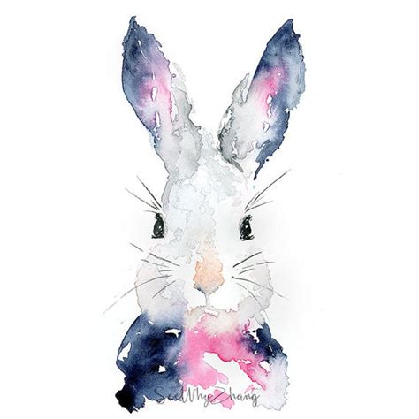 Bunny Watercolor Art Print – Easy Sunday Club