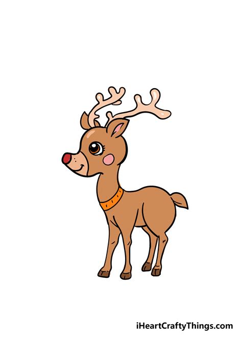 Reindeer Drawing - How To Draw A Reindeer Step By Step