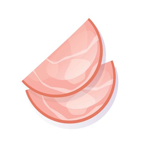 Sliced ham isolated vector illustration 24221970 Vector Art at Vecteezy