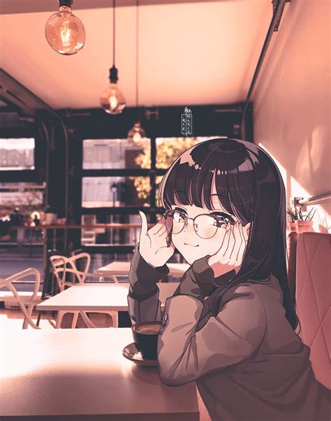 Details 64+ anime girl drinking coffee latest - in.cdgdbentre