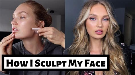 How I Sculpt My Face | Natural Face Lift Routine | Romee Strijd - YouTube