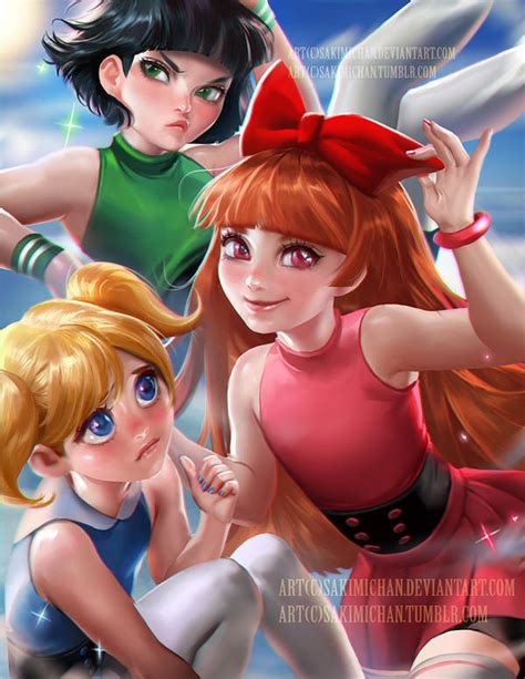 Powerpuff girls by sakimichan on DeviantArt