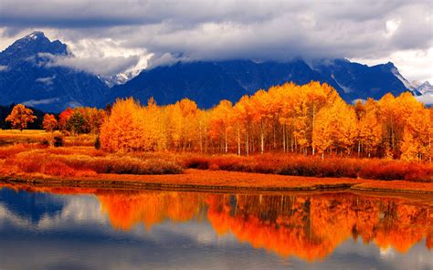 Autumn River HD Wallpaper Free Download