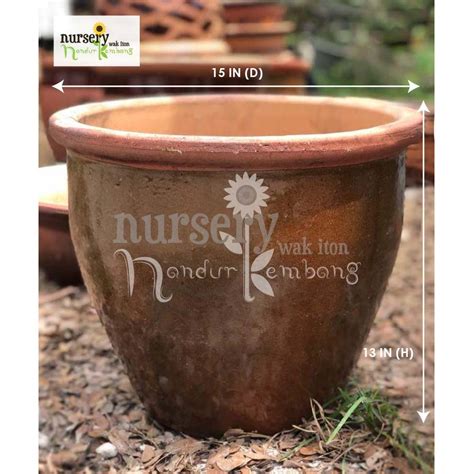 Pasu Tanah Liat Besar / Pasu Bunga Furniture Home Living Gardening Pots ...