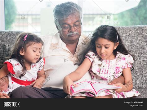 Happy Indian Family With Grandparents