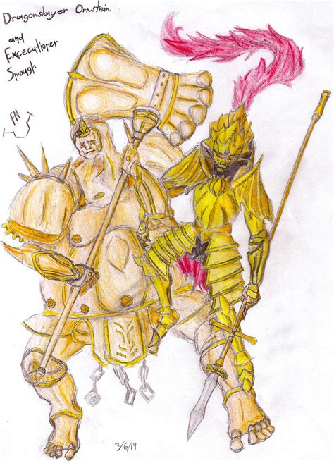 Ornstein and Smough by FullmetalNyuu on deviantART