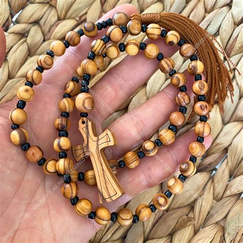 Paternoster Beads, Prayer Beads, Pater Noster Cord, Olive Wood Rosary ...