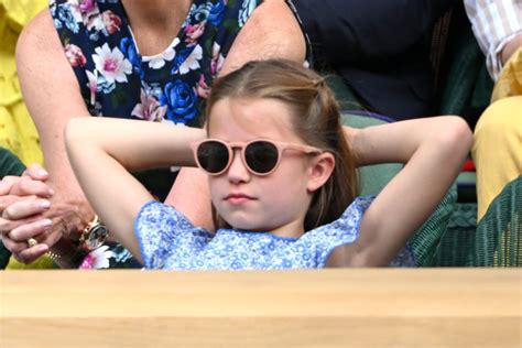 Princess Charlotte Makes Funny Faces at the Wimbledon Men's Final